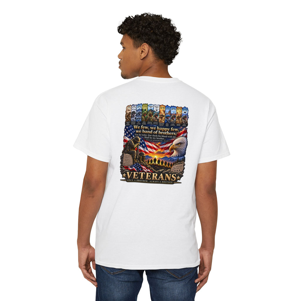 Veterans Tribute Pocket Tee — "We Live, We Honor, We Stand" Patriotic T-Shirt