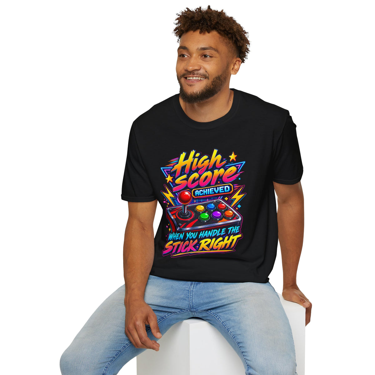 High Score Achieved T-Shirt — Retro Arcade Gamer Tee