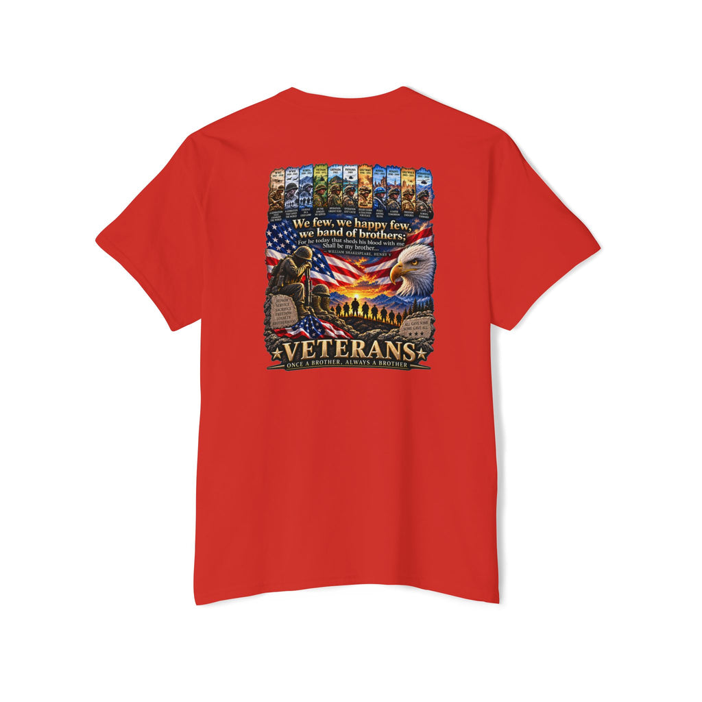 Veterans Tribute Pocket Tee — "We Live, We Honor, We Stand" Patriotic T-Shirt