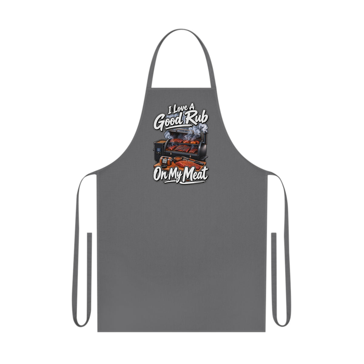 Grill Apron - "I Love A Good Rub On My Meat" BBQ Cooking Apron