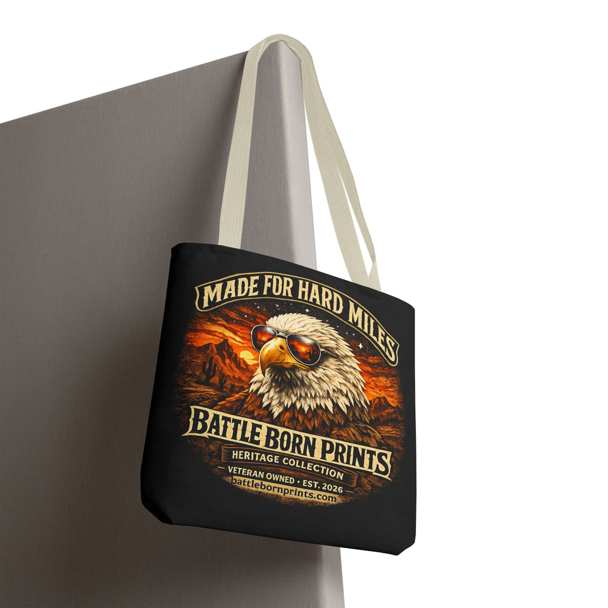 Battle Born Prints Heritage Collection "Made For Hard Miles" Tote Bag