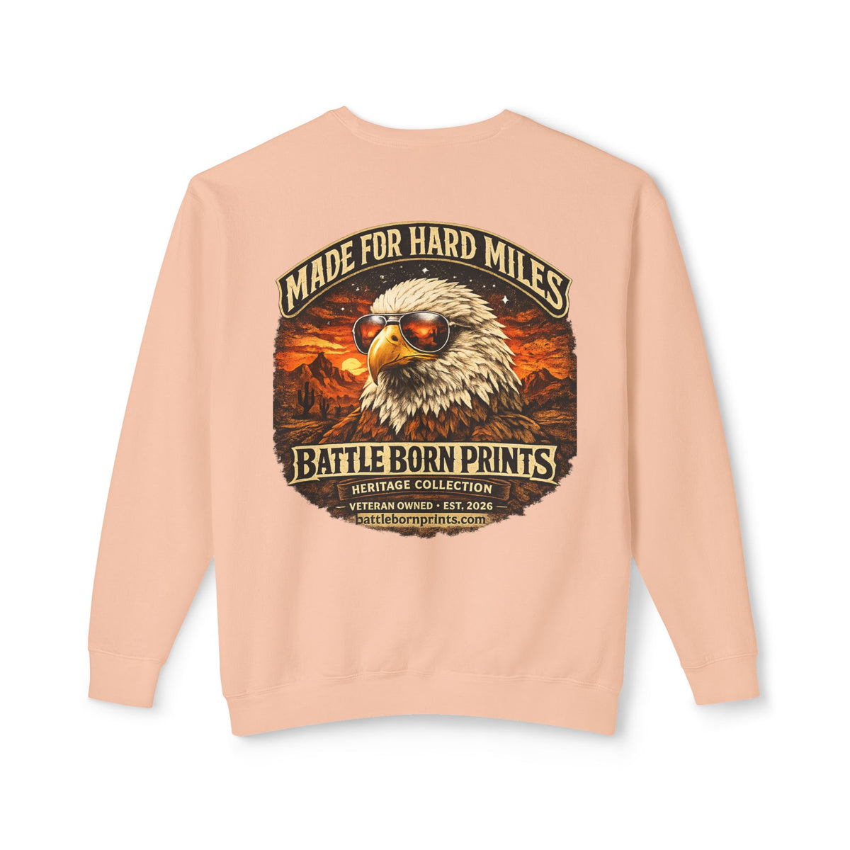 Battle Born Prints Heritage Collection "Made for Hard Miles" Crewneck Sweatshirt