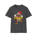 F-CAW-F Funny Chicken T-Shirt – Cheeky Middle Finger Rooster Graphic Tee
