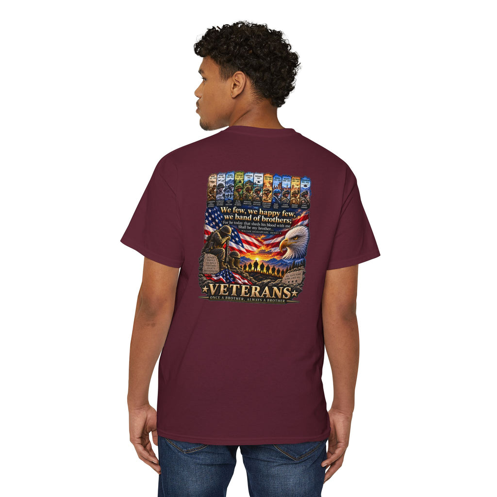 Veterans Tribute Pocket Tee — "We Live, We Honor, We Stand" Patriotic T-Shirt