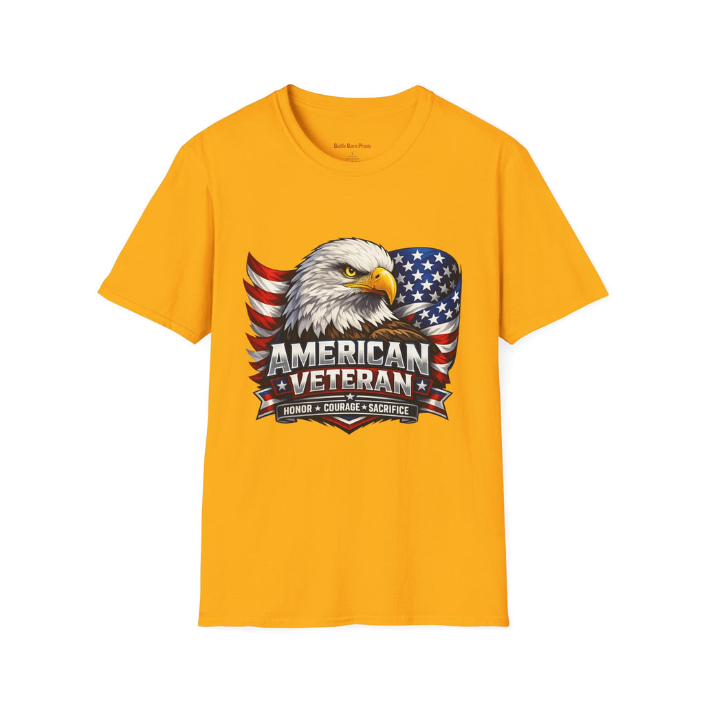 American Veteran Eagle T-Shirt — Patriotic USA Flag Tee