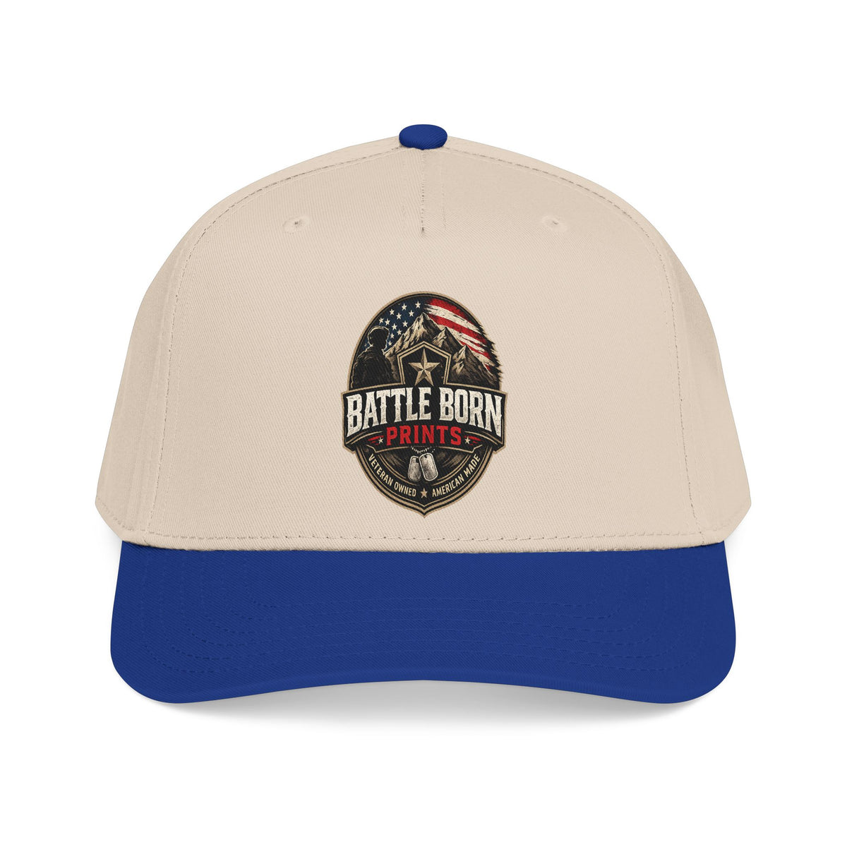 Baseball Cap - "Battle Born Prints" American Flag Patch Hat