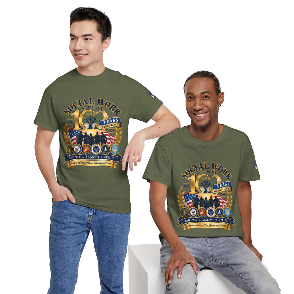 Social Work at the VA 100 Years T-Shirt — Veteran Support Memorial Tee