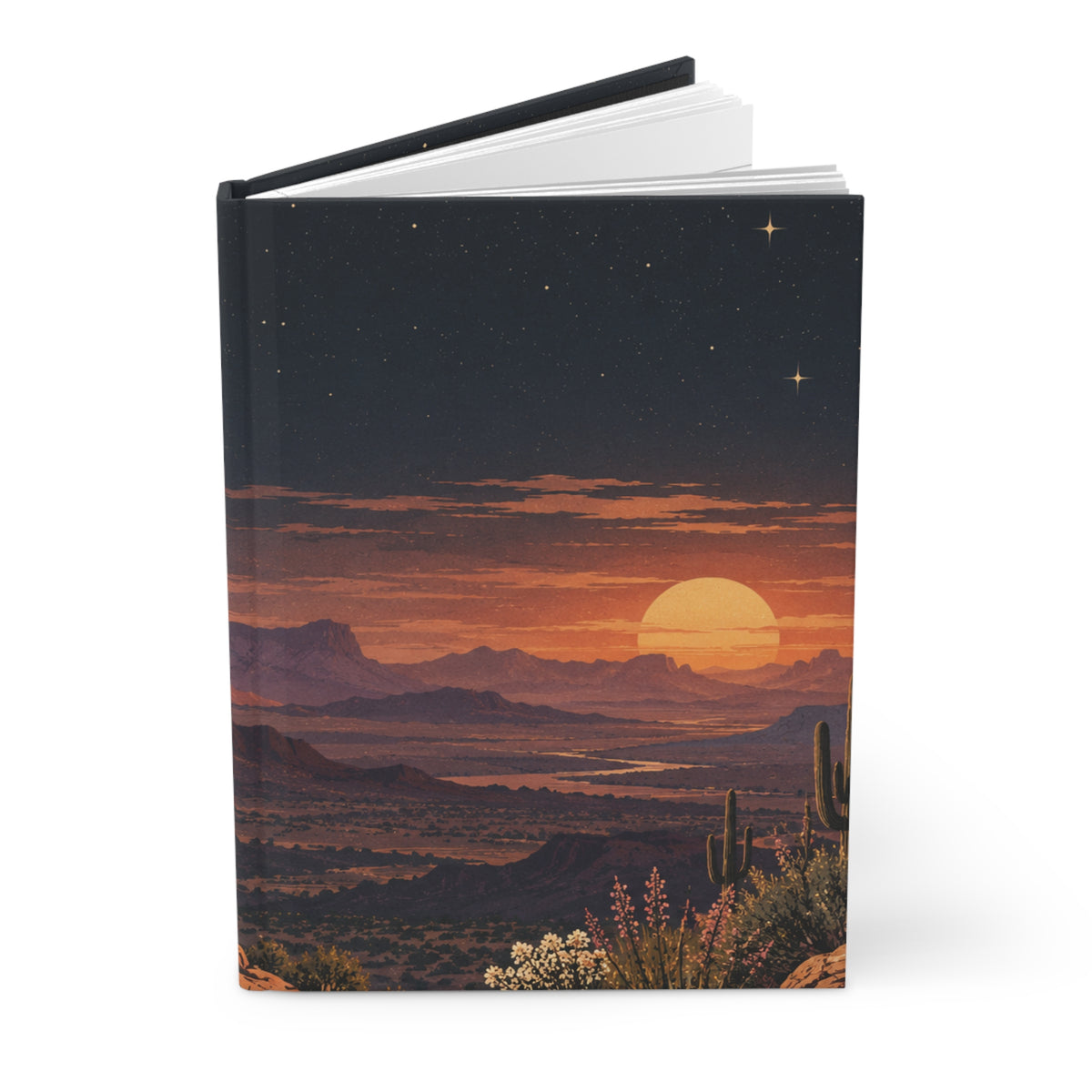 Desert Sunset Hardcover Journal — Lined Travel & Nature Notebook - Battle Born Prints