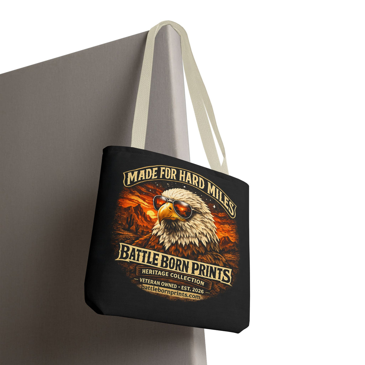 Battle Born Prints Heritage Collection "Made For Hard Miles" Tote Bag