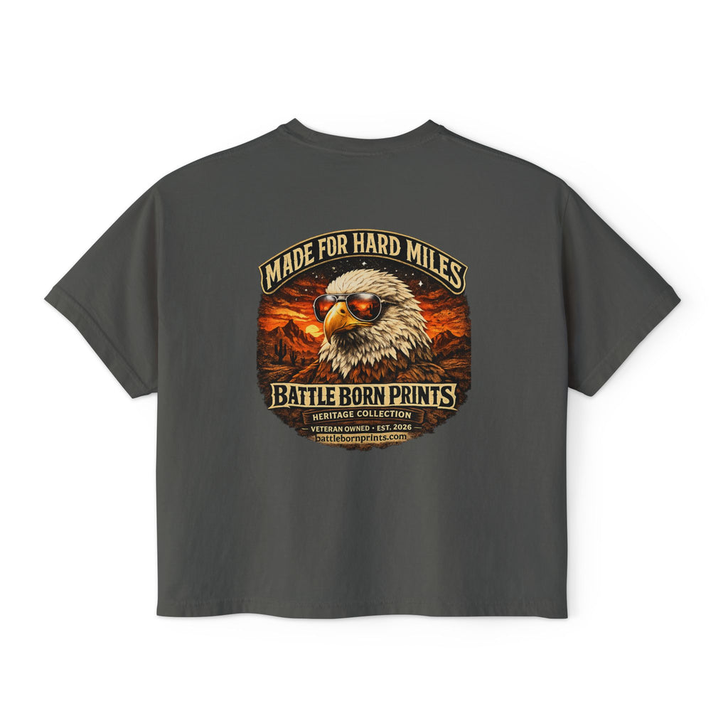 Battle Born Prints Heritage Collection "Made for Hard Miles" — Women's Boxy Shirt