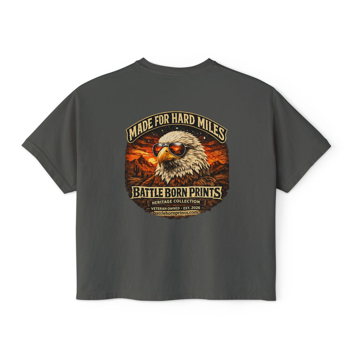 Battle Born Prints Heritage Collection "Made for Hard Miles" — Women's Boxy Shirt