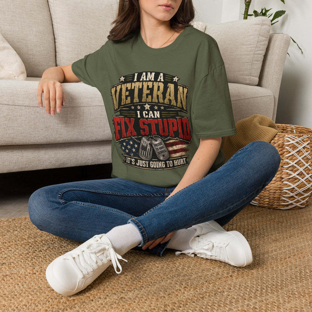 Veteran "I Can Fix Stupid" T-Shirt