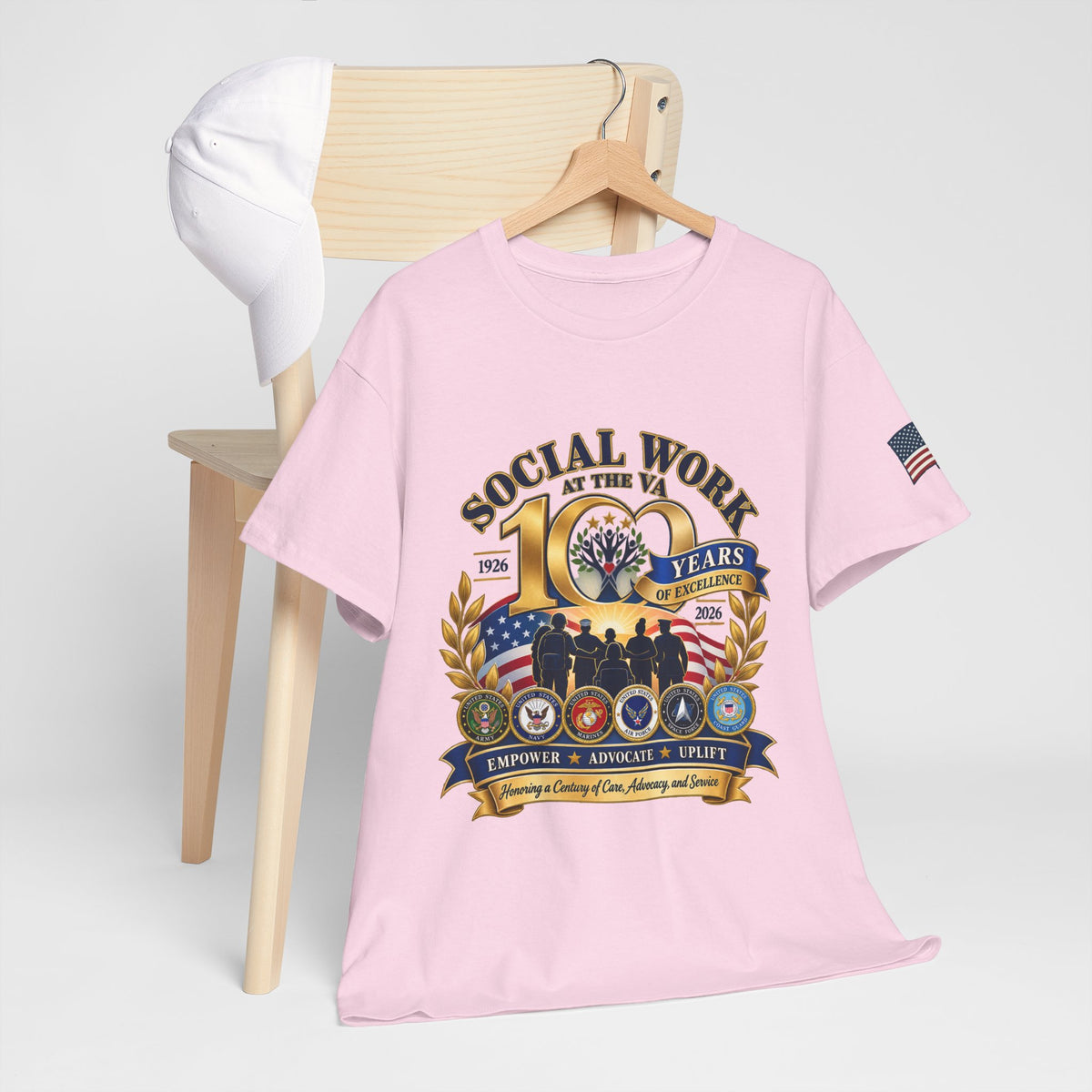 Social Work at the VA 100 Years T-Shirt — Veteran Support Memorial Tee