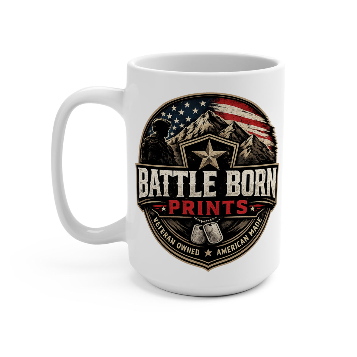Battle Born Prints 15oz Coffee Mug