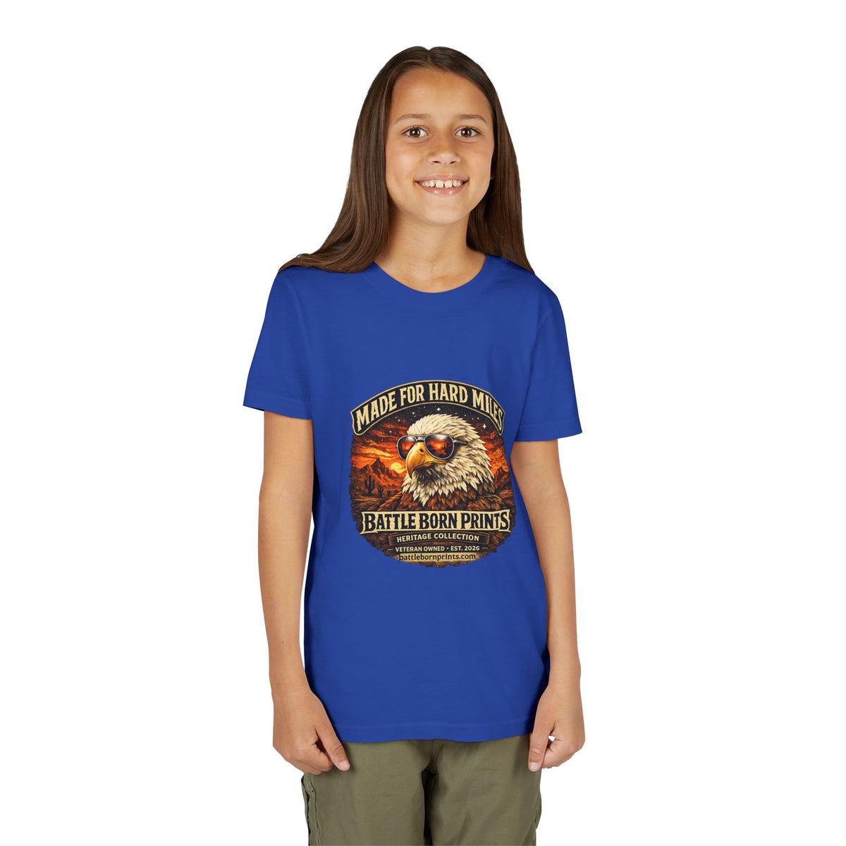 Youth Tee - "Made for Hard Miles" Eagle Graphic