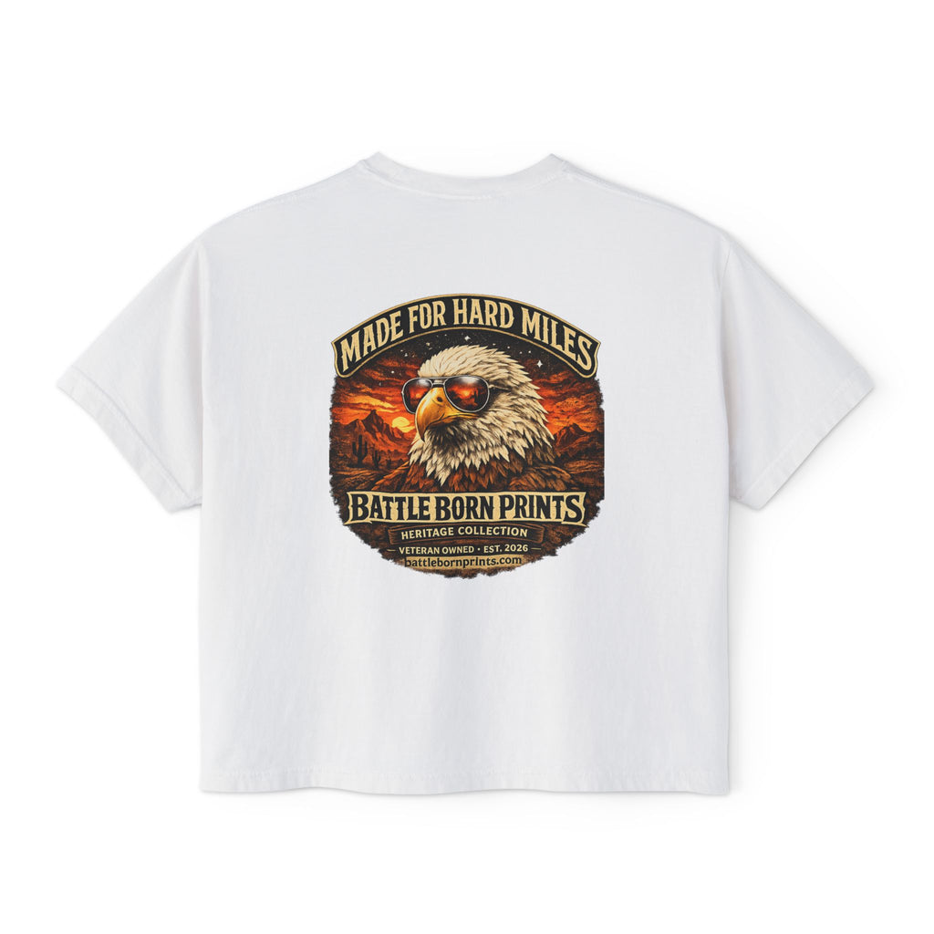 Battle Born Prints Heritage Collection "Made for Hard Miles" — Women's Boxy Shirt