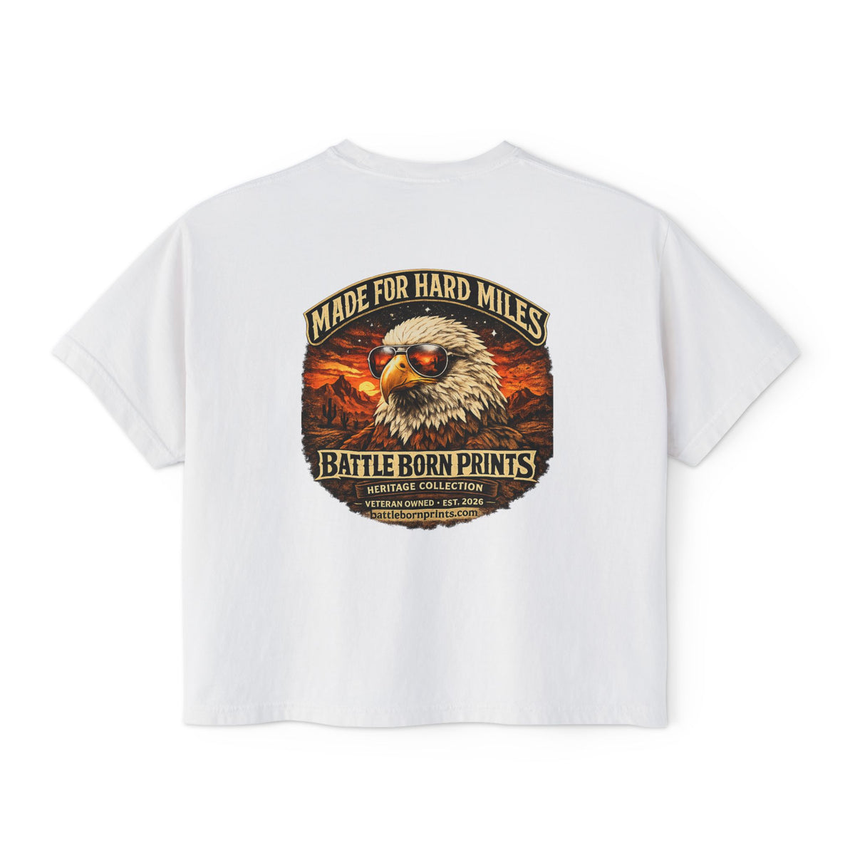 Battle Born Prints Heritage Collection "Made for Hard Miles" — Women's Boxy Shirt