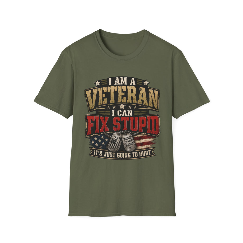 Veteran "I Can Fix Stupid" T-Shirt