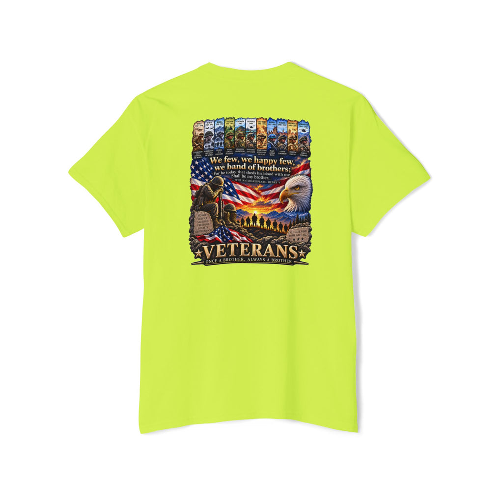 Veterans Tribute Pocket Tee — "We Live, We Honor, We Stand" Patriotic T-Shirt