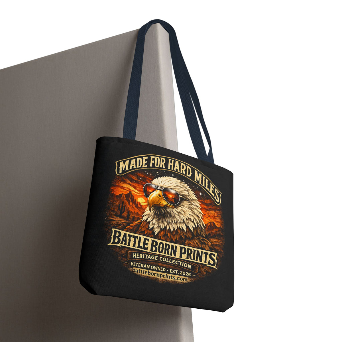Battle Born Prints Heritage Collection "Made For Hard Miles" Tote Bag