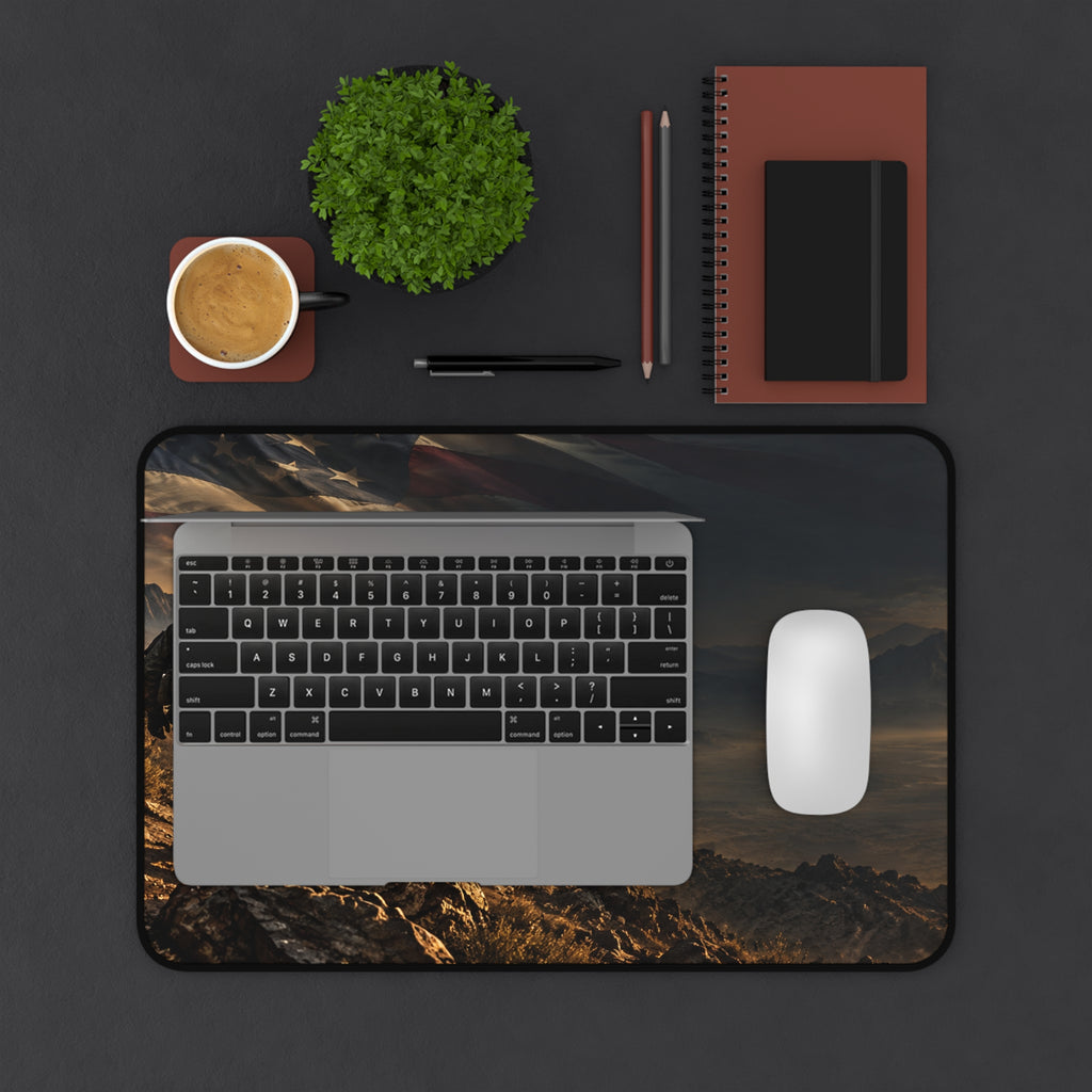Tactical Soldier Desk Mat — Military Landscape Gaming Mouse Pad - Battle Born Prints