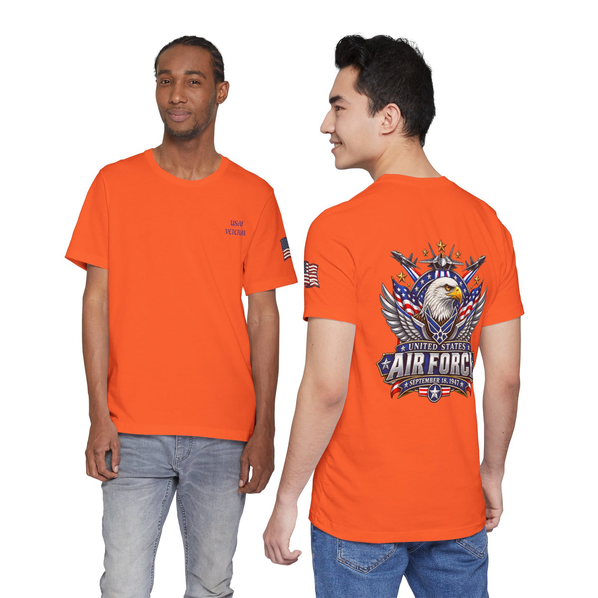 US Air Force Bella+Canvas T-Shirt — Patriotic Veteran Tee ("USAF Veteran")