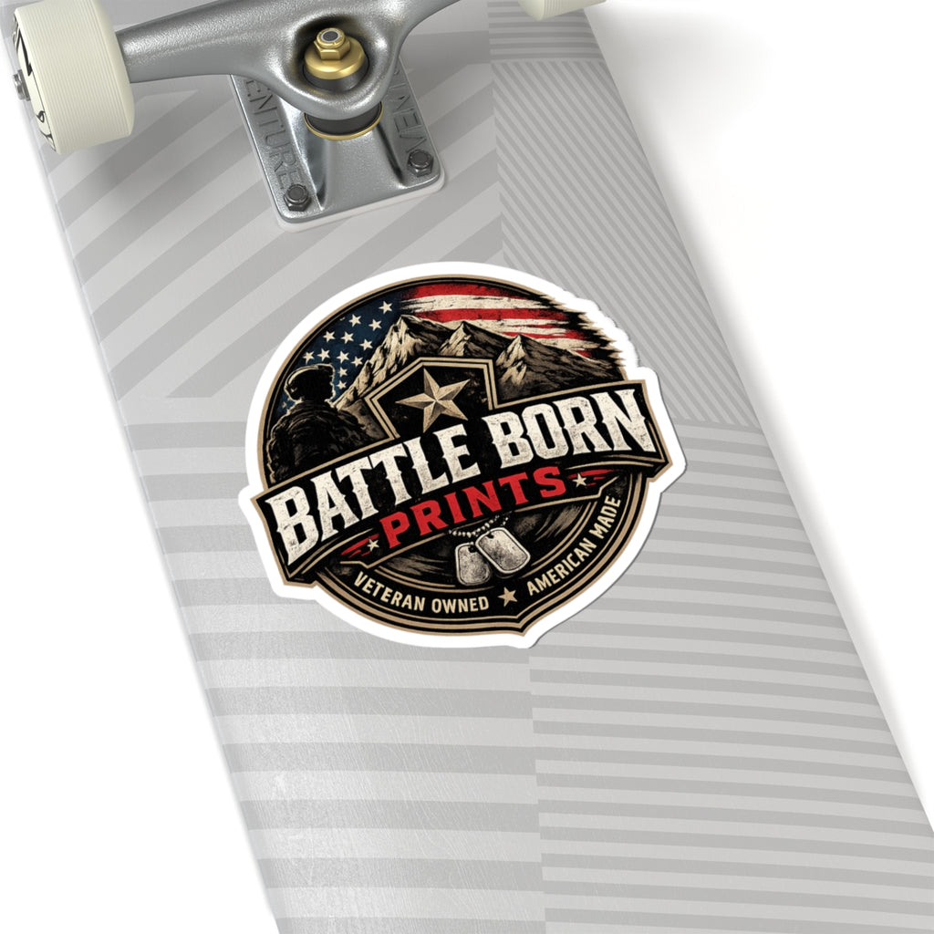 Battle Born Prints Veteran-Owned American Flag Kiss-Cut Sticker