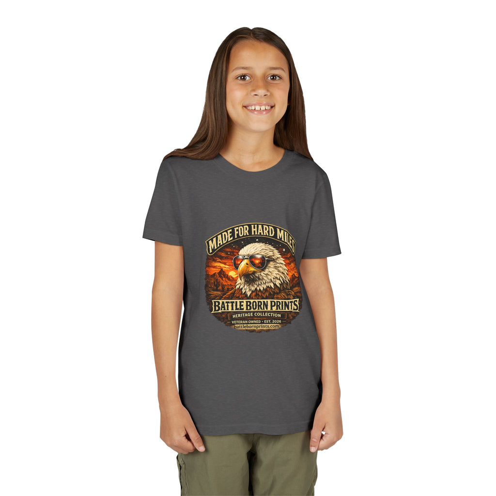 Youth Tee - "Made for Hard Miles" Eagle Graphic