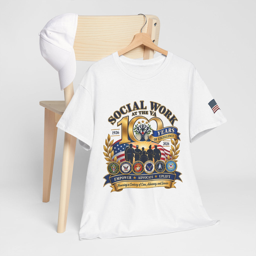 Social Work at the VA 100 Years T-Shirt — Veteran Support Memorial Tee