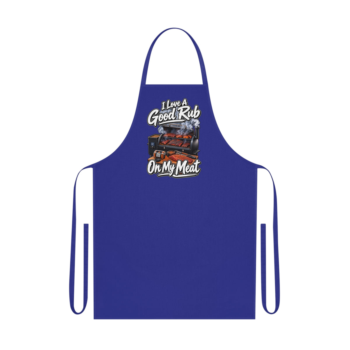 Grill Apron - "I Love A Good Rub On My Meat" BBQ Cooking Apron