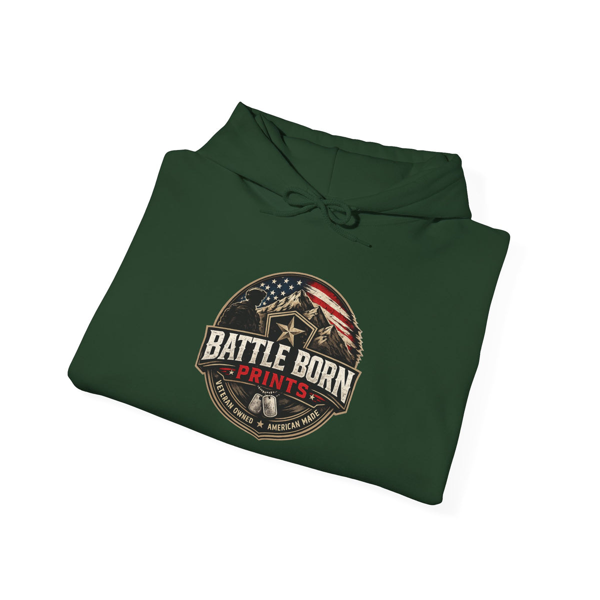 Battle Born Hoodie - Patriotic American Flag & Eagle Graphic Sweatshirt