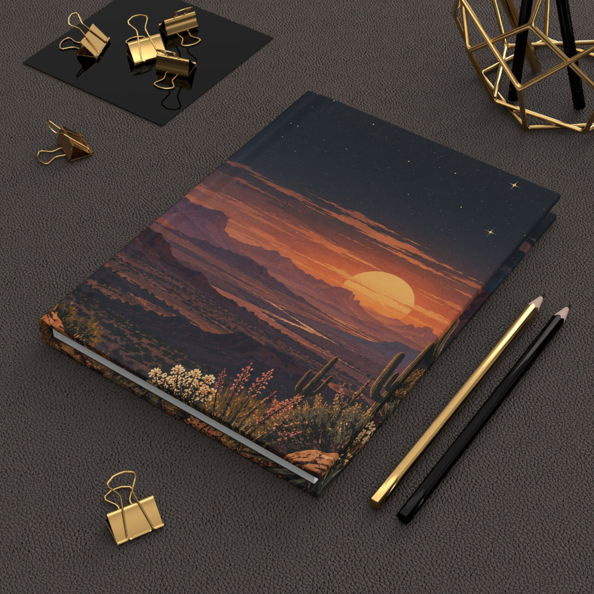 Desert Sunset Hardcover Journal — Lined Travel & Nature Notebook - Battle Born Prints