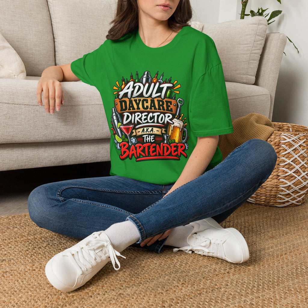 Adult Daycare Director T-Shirt — Funny Bartender Design