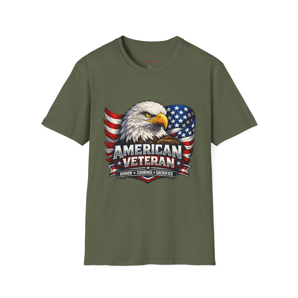 American Veteran Eagle T-Shirt — Patriotic USA Flag Tee