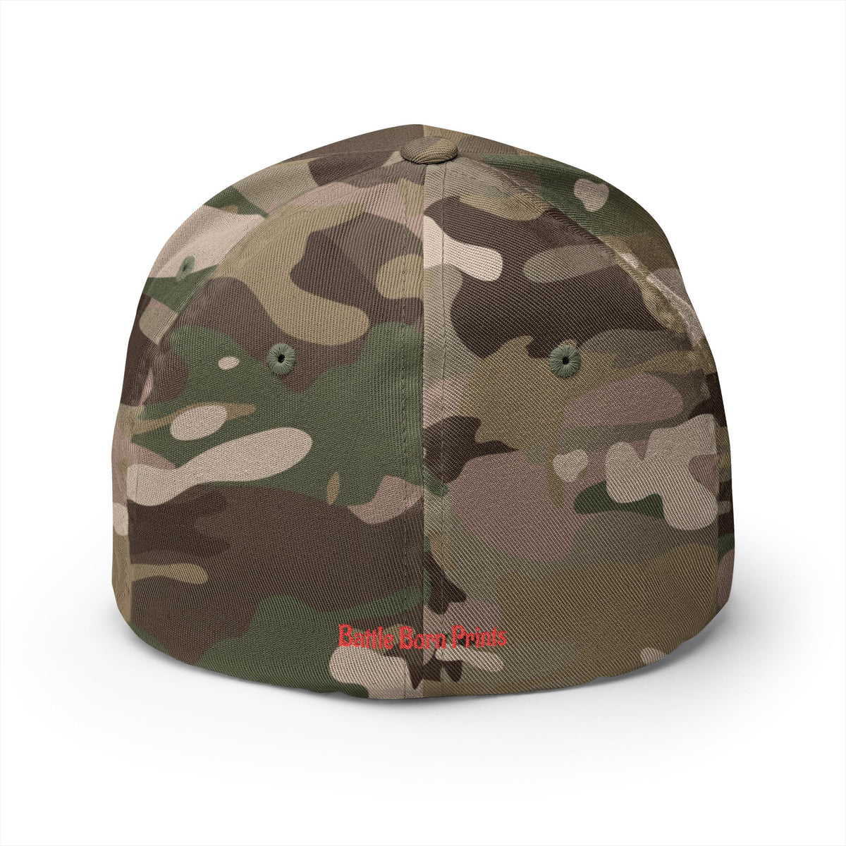 Battle Born Prints FlexFit Embroidered Cap — American Flag Patch Hat