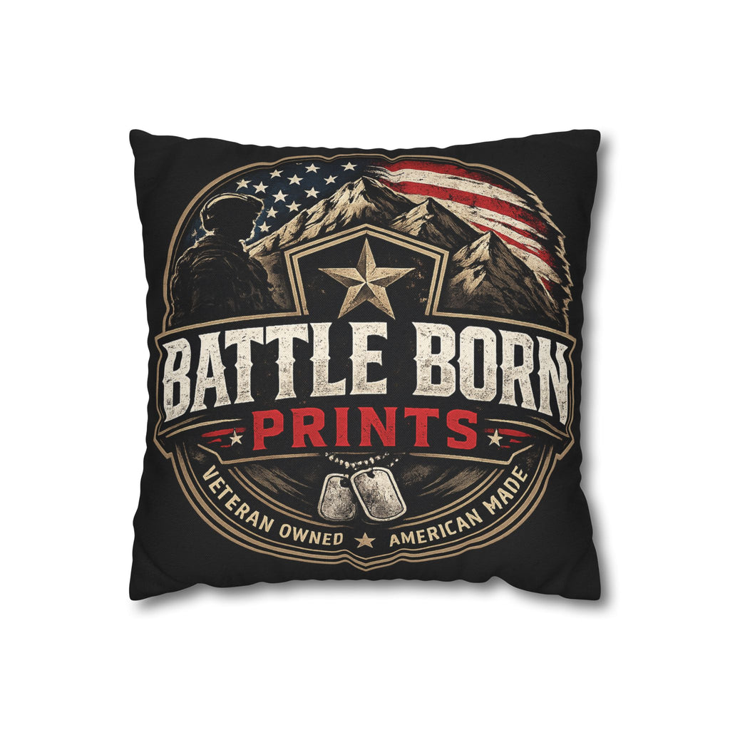 Battle Born Prints Veteran American Flag Accent Pillowcase