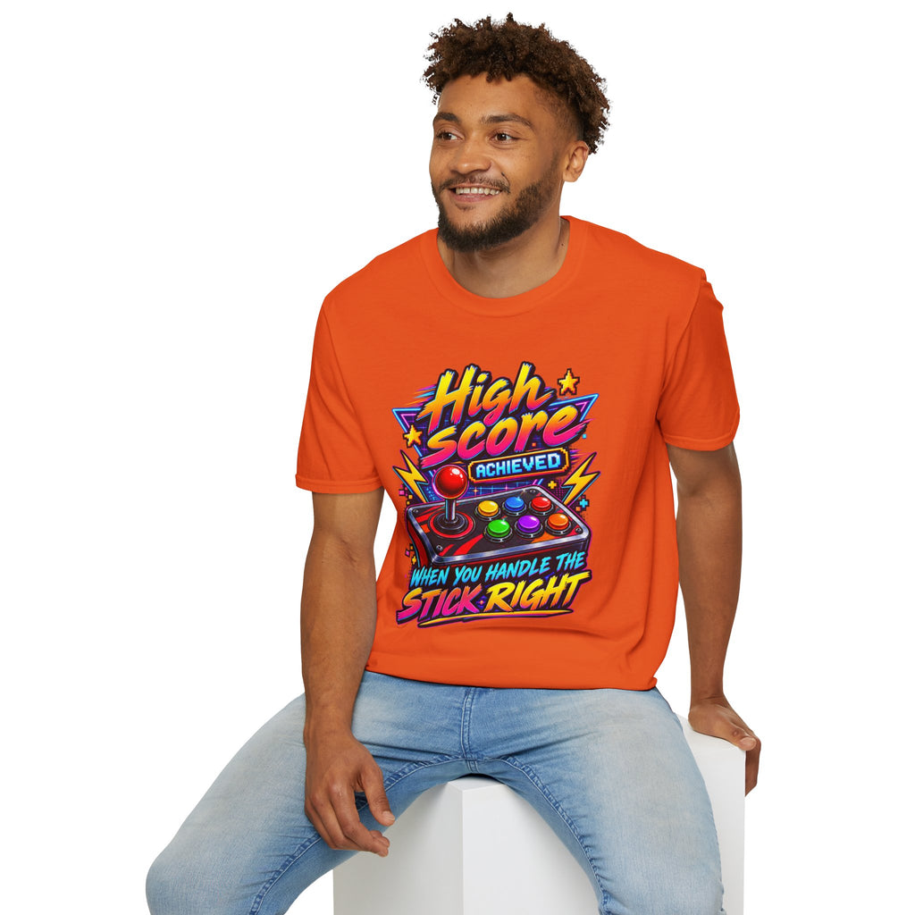 High Score Achieved T-Shirt — Retro Arcade Gamer Tee