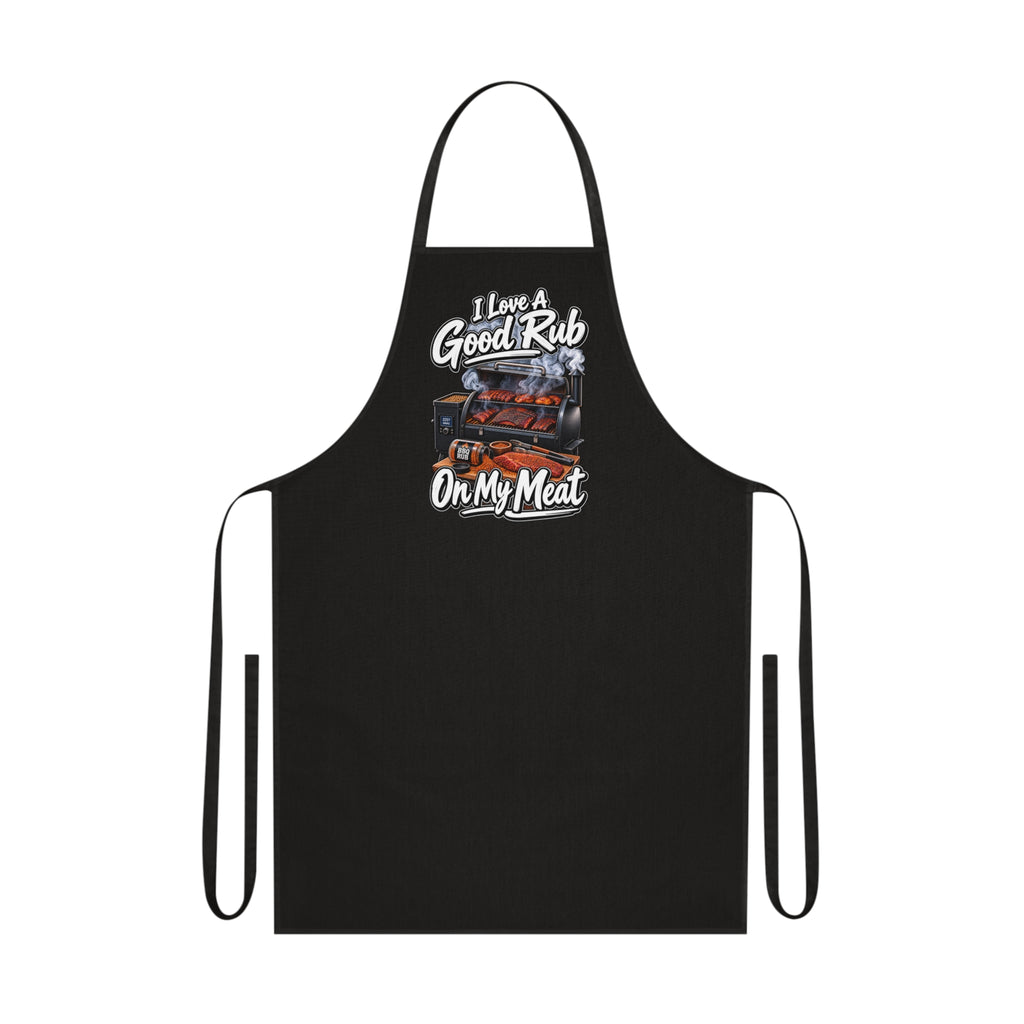 Grill Apron - "I Love A Good Rub On My Meat" BBQ Cooking Apron