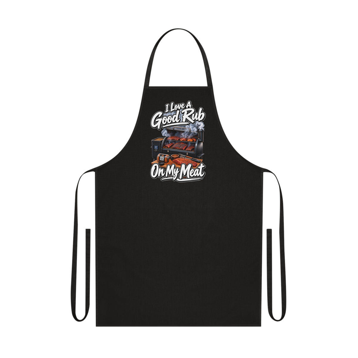Grill Apron - "I Love A Good Rub On My Meat" BBQ Cooking Apron