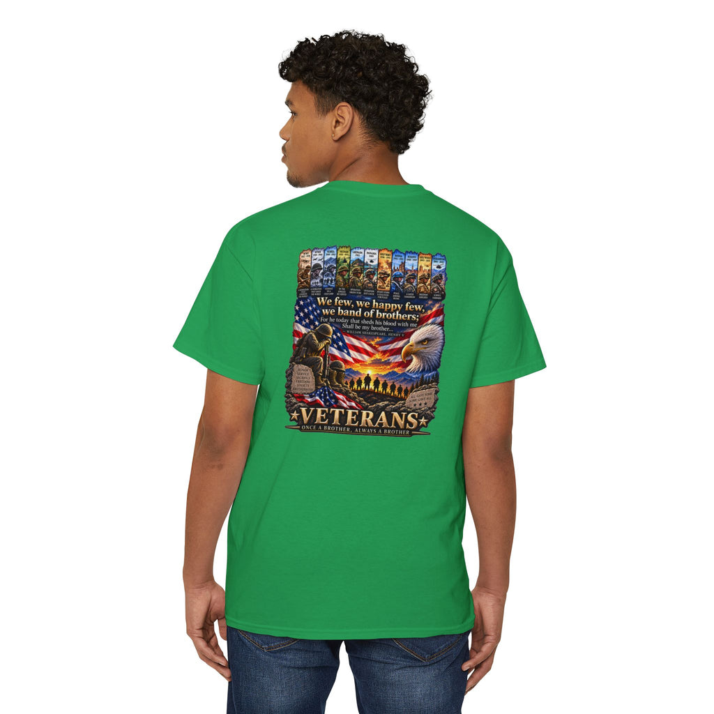 Veterans Tribute Pocket Tee — "We Live, We Honor, We Stand" Patriotic T-Shirt