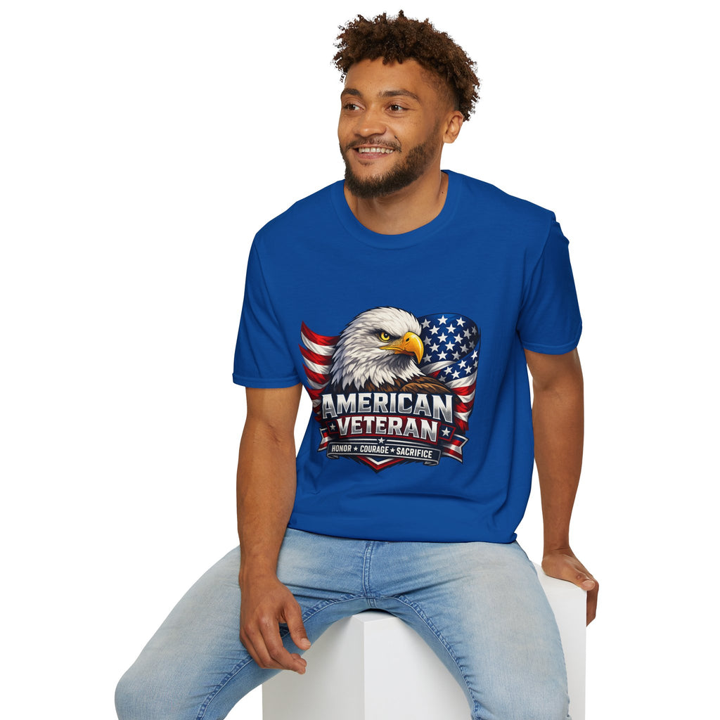 American Veteran Eagle T-Shirt — Patriotic USA Flag Tee