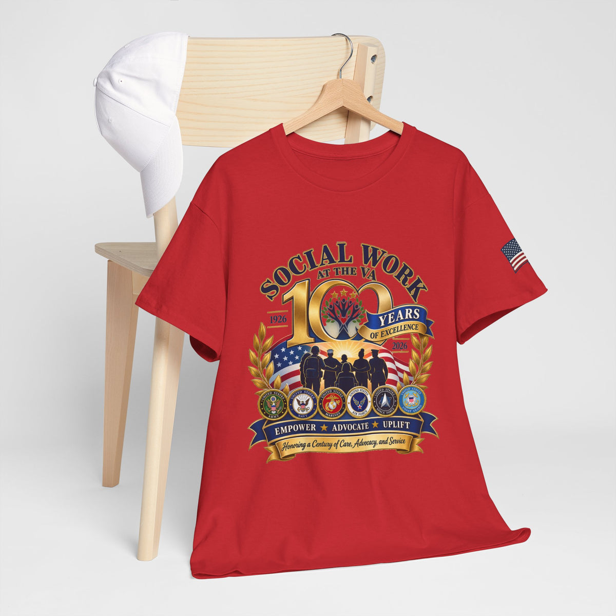 Social Work at the VA 100 Years T-Shirt — Veteran Support Memorial Tee