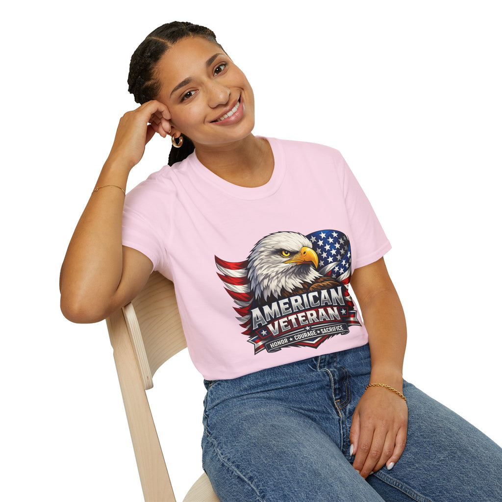 American Veteran Eagle T-Shirt — Patriotic USA Flag Tee