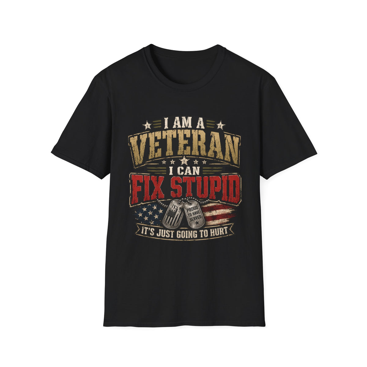 Veteran "I Can Fix Stupid" T-Shirt