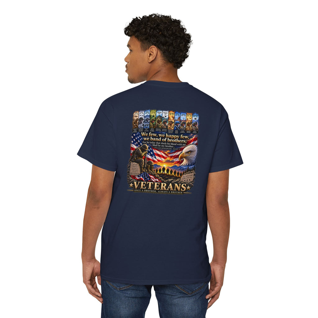 Veterans Tribute Pocket Tee — "We Live, We Honor, We Stand" Patriotic T-Shirt