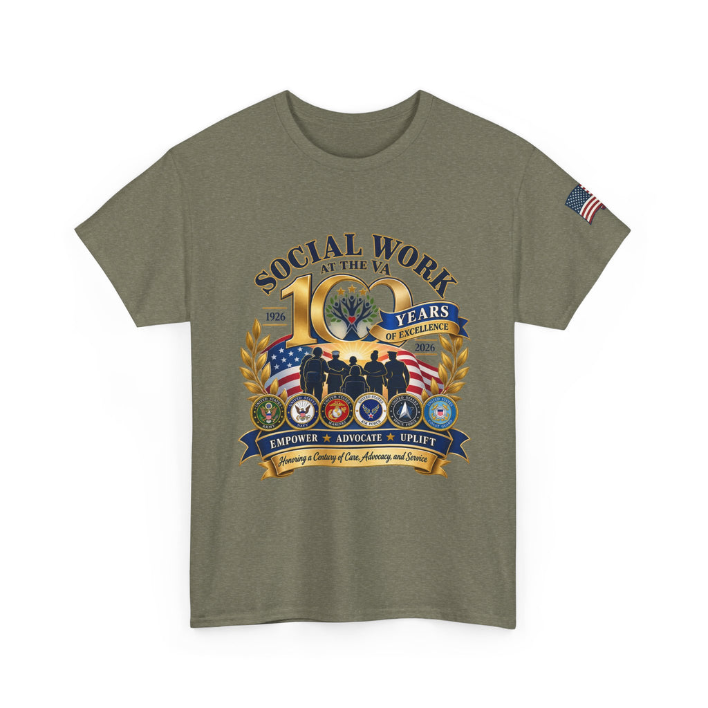 Social Work at the VA 100 Years T-Shirt — Veteran Support Memorial Tee