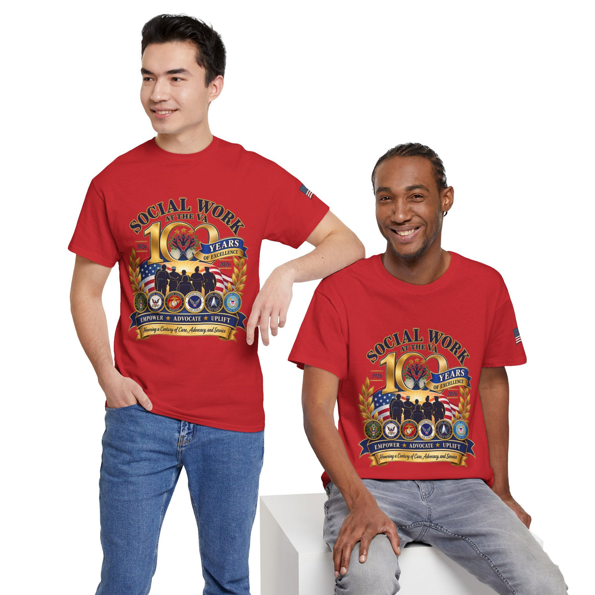 Social Work at the VA 100 Years T-Shirt — Veteran Support Memorial Tee