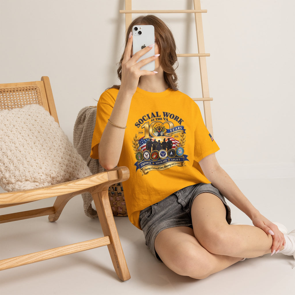 Social Work at the VA 100 Years T-Shirt — Veteran Support Memorial Tee