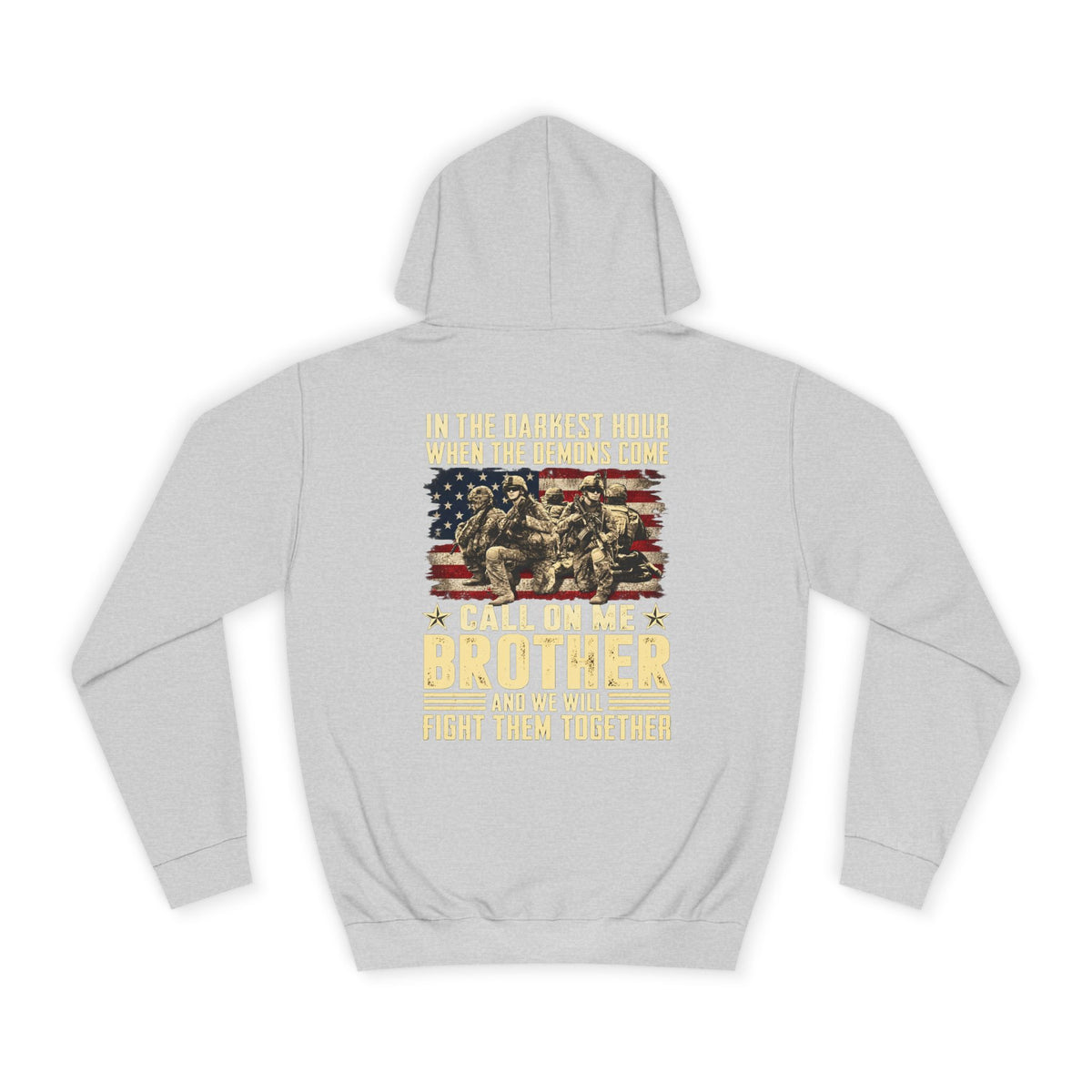 Brother Veteran Hoodie — Patriotic Military Flag Design - Battle Born Prints