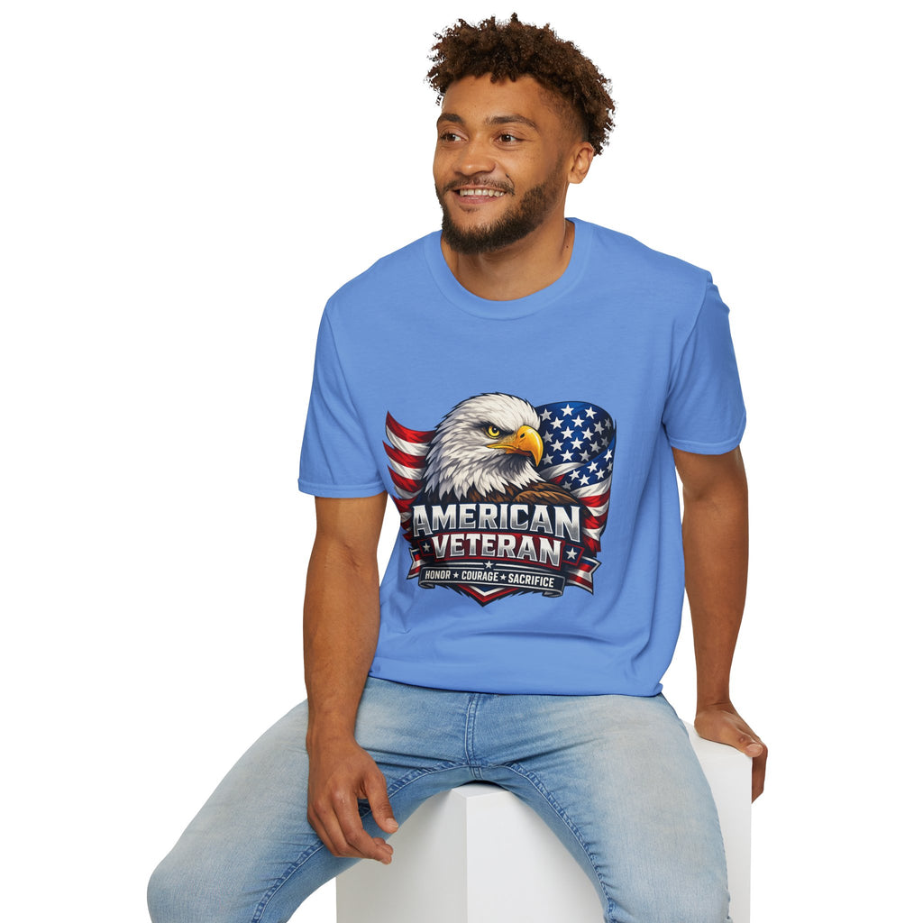 American Veteran Eagle T-Shirt — Patriotic USA Flag Tee